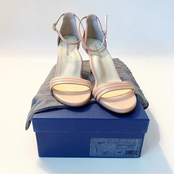 Sarah Flint Perfect Sandals 85mm Size 40 Blush Nappa NIB NEW